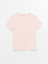 LC Waikiki V Neck Straight Short Sleeve Women T-Shirt